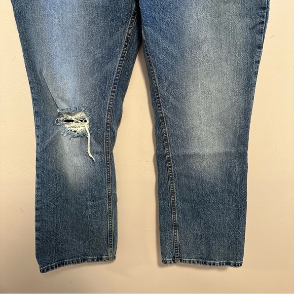 Anthropologie Pilcro Crop Medium Wash The Yaya Mid-Rise Crop Flare Denim Jeans - Picture 7 of 11